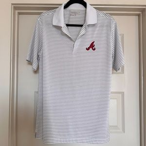 Atlanta Braves Nike Golf Tour Performance Dri-Fit Striped Polo Medium